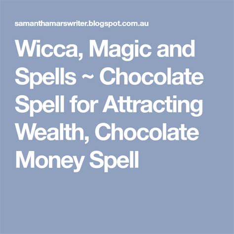 Magic spell chocolates